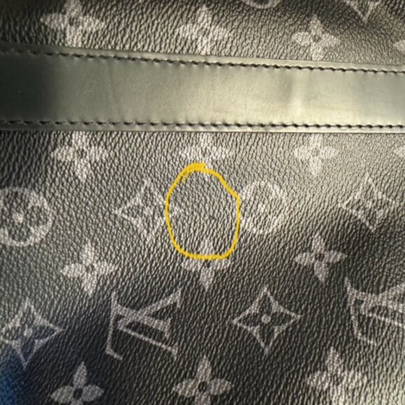 Louis Vuitton Keepall Bandouliere 55 Monogram Eclipse Duffle Bag - Picture 10 of 11